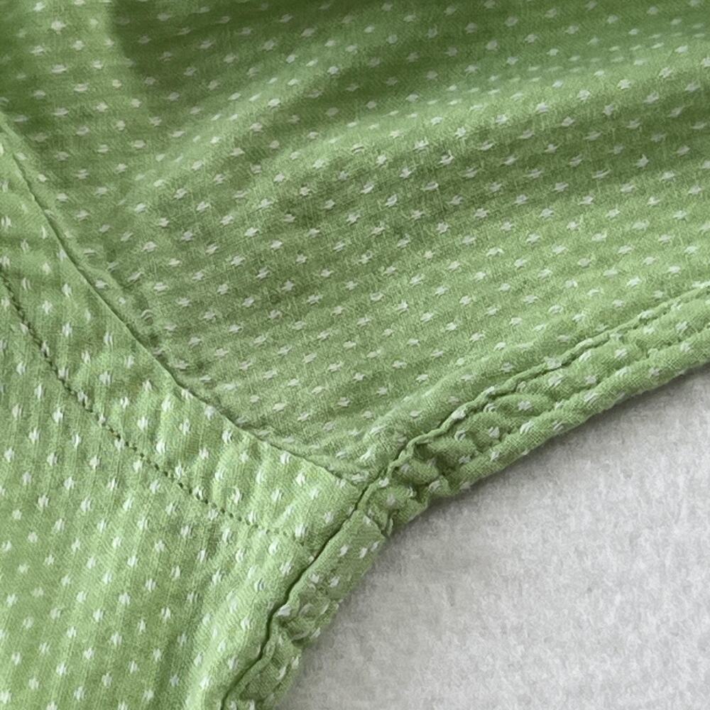 Vintage Tommy Hilfiger Shirt Mens Medium Green Dot Button Down Cotton Casual LS - Picture 8 of 14